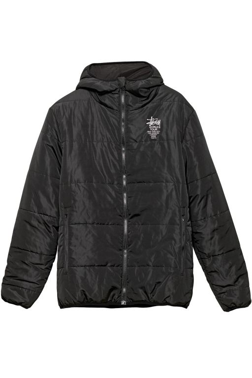 Stussy Mens Worldwide Lightweight Puffa Jackets Black - LBHQX3650